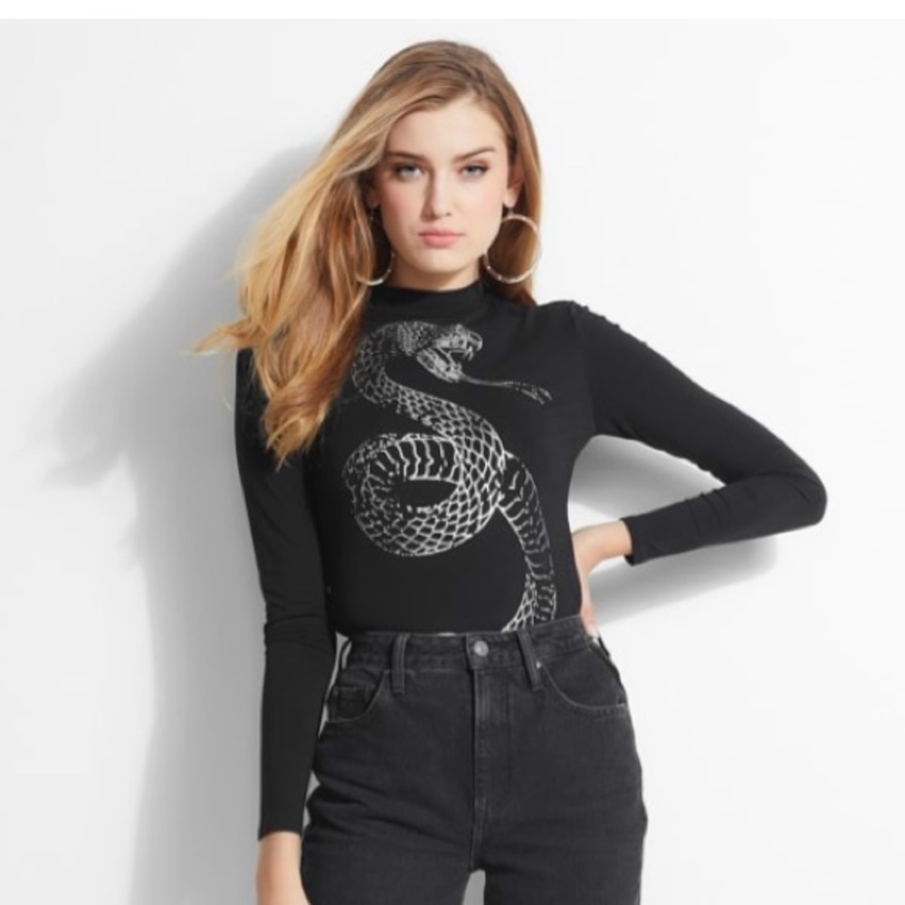 Guess long sleeve Black body suit